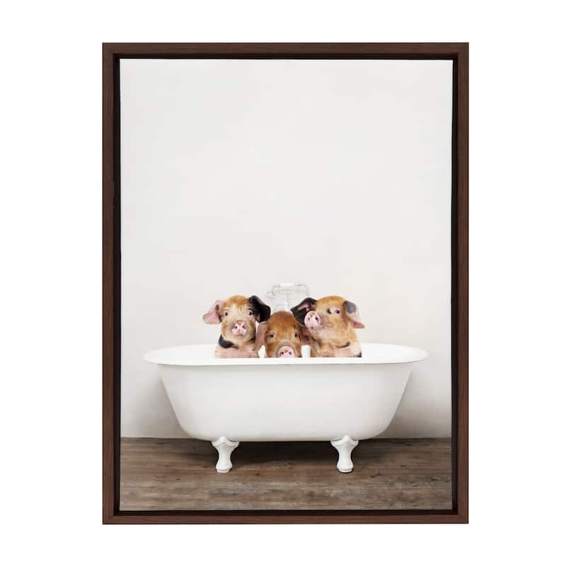 Kate and Laurel Sylvie Three Little Pigs Canvas by Amy Peterson
