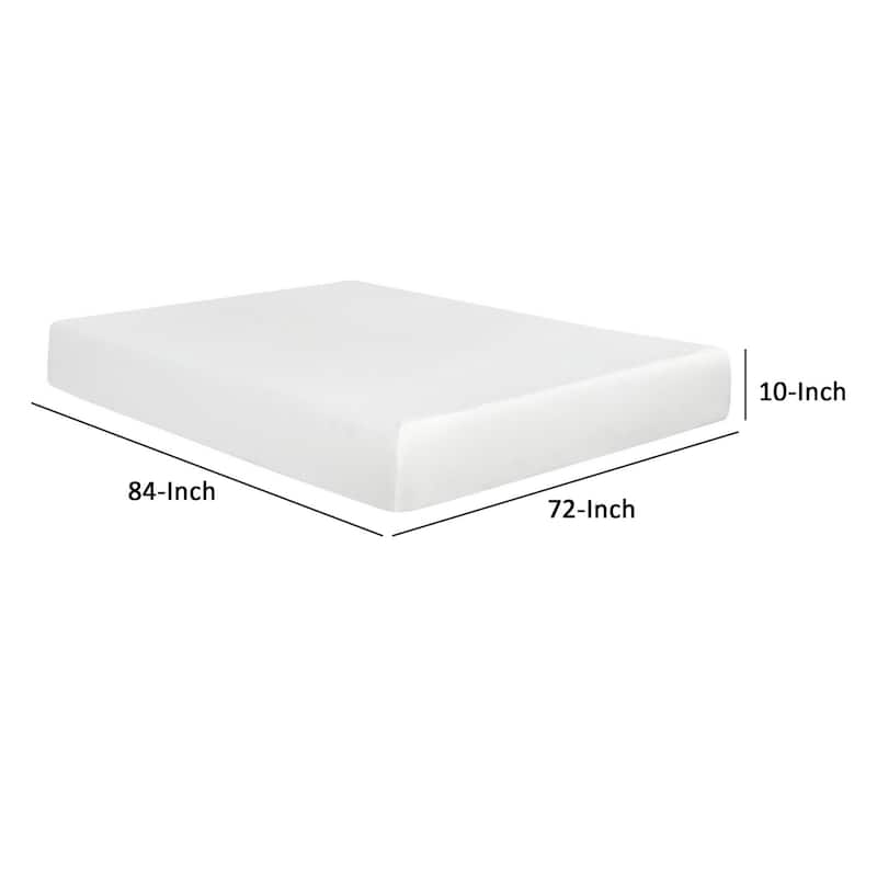 Bree 10 Inch Plush California King Mattress, Gel Foam Aloe Vera Infused