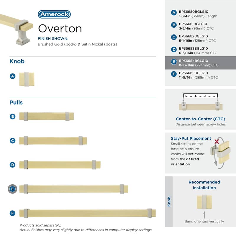 Amerock Overton Cabinet or Furniture Pull