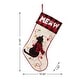 preview thumbnail 16 of 51, Glitzhome 21"L LED Embroidered Linen Reindeer Cat Dog Christmas Stockings