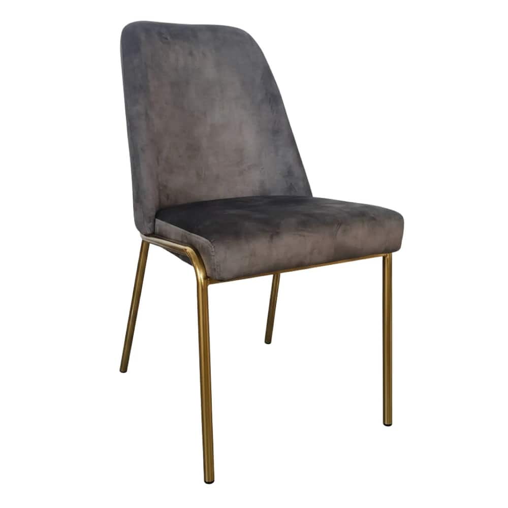 Lumen Modern Boucle, Velvet, or Linen Upholstered Kitchen Dining Chair with Accent Gold Steel Legs for Home, Kitchens & Offices