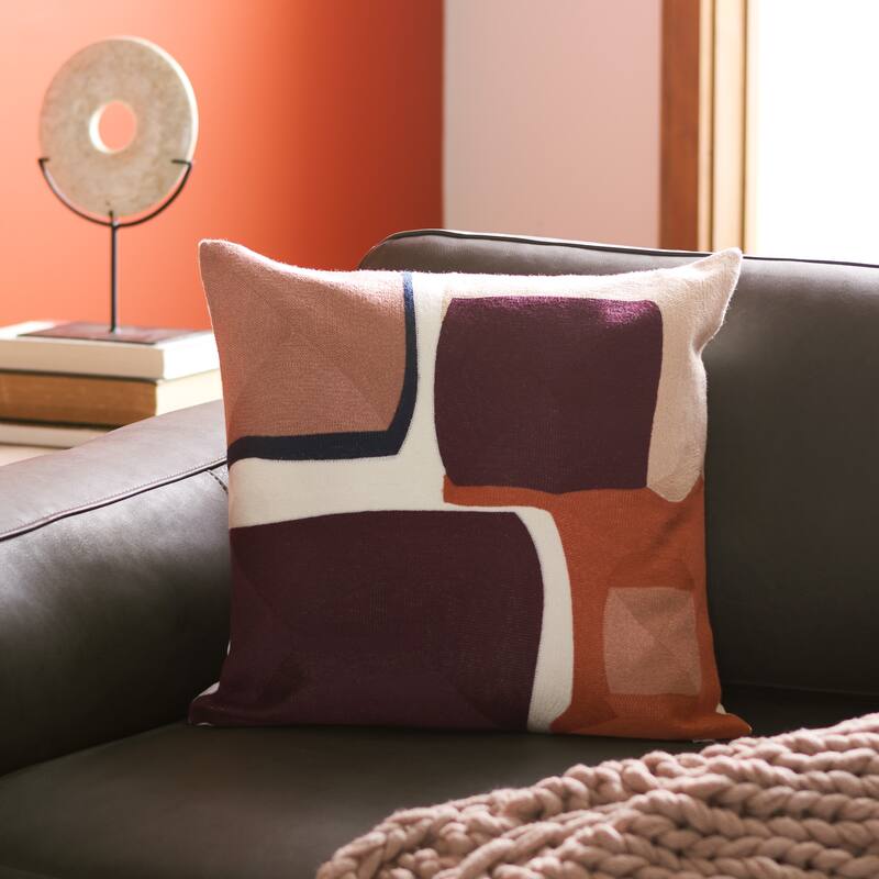 SAFAVIEH Carlee Mid-Century Modern 18-inch Square Decorative Accent Throw Pillow