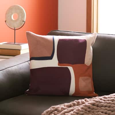 SAFAVIEH Carlee Mid-Century Modern 18-inch Square Decorative Accent Throw Pillow