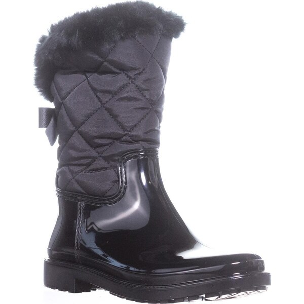 kate spade black rain boots