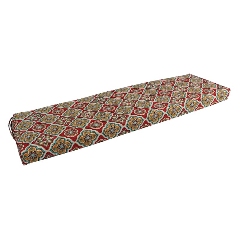 Blazing Needles 63-inch All-Weather Bench Cushion - 63 x 19 - Adonis Jewel