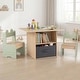 preview thumbnail 6 of 8, Gymax Kids Table & Chairs Set w/2 Open Compartments Fabric Drawer for