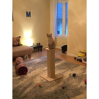 burlap cat scratching post