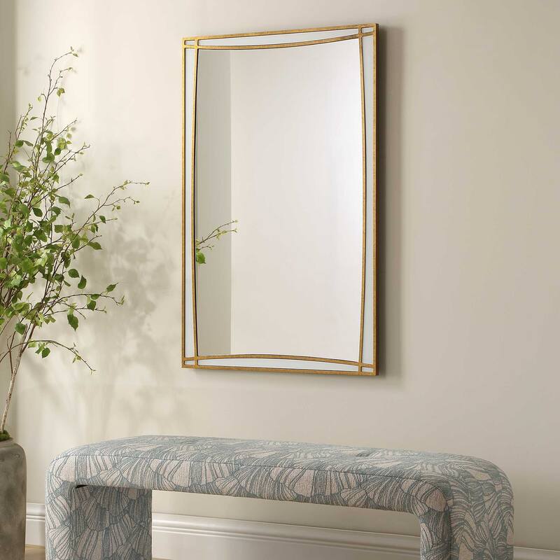 Uttermost Florence Antique Gold Mirror - 29.75" W x 45.00" H x 0.75" D