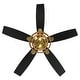 preview thumbnail 14 of 18, 52" Farmhouse Natural Rope Reversible 5-Blade Gold Ceiling Fan with Remote