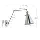 preview thumbnail 7 of 43, Elliot 7" Adjustable Arm Metal LED Wall Sconce, Chrome by JONATHAN Y