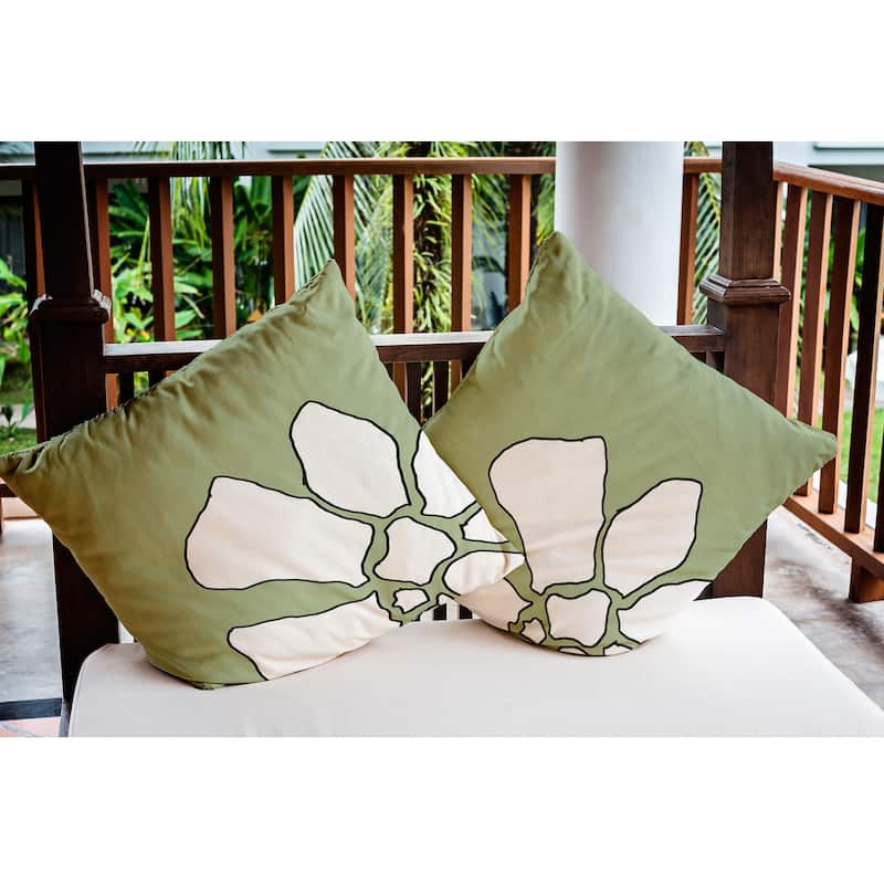 Petal Lines Indoor/Outdoor Throw Pillow