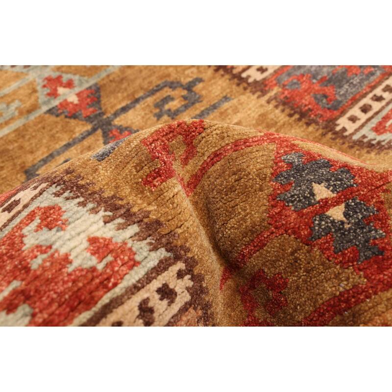 ECARPETGALLERY Hand-knotted Opulence Light Brown Wool Rug - 2'6 x 11'8