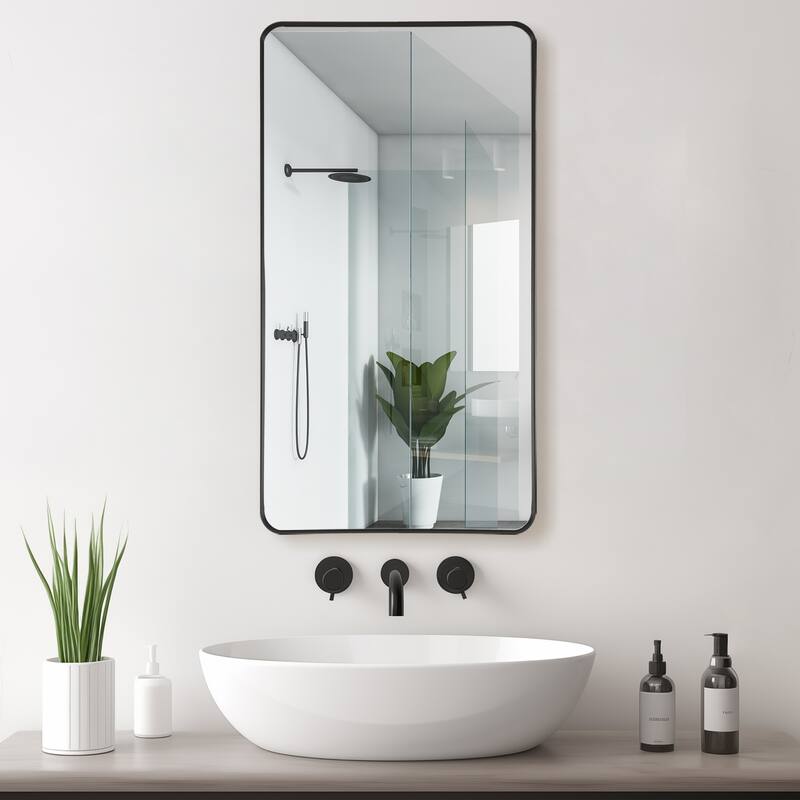 Mutriku Rectangle Aluminum Framed Wall Mount Mirror