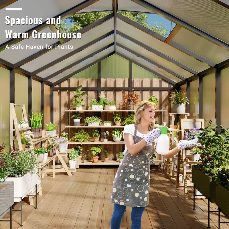 8x12 Ft Greenhouse for Outdoors,Large Walk-in Greenhouse