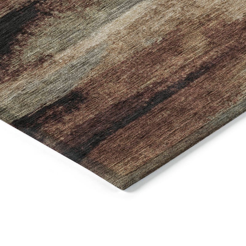 HomeRoots Abstract Transitional Rectangle Outdoor Rug
