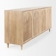 preview thumbnail 5 of 10, Tucker Light Brown Solid Wood w/Patterned Doors Sideboard - 71.75"W x 30"H x 15"D