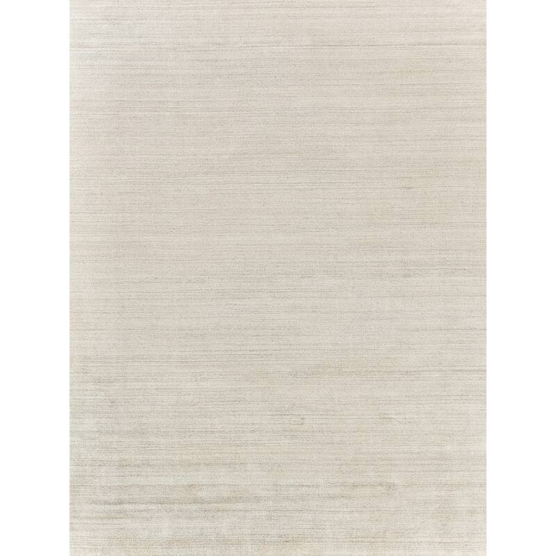 EXQUISITE RUGS Sanctuary Hand-loomed Bamboo Silk/Wool Beige Area Rug.
