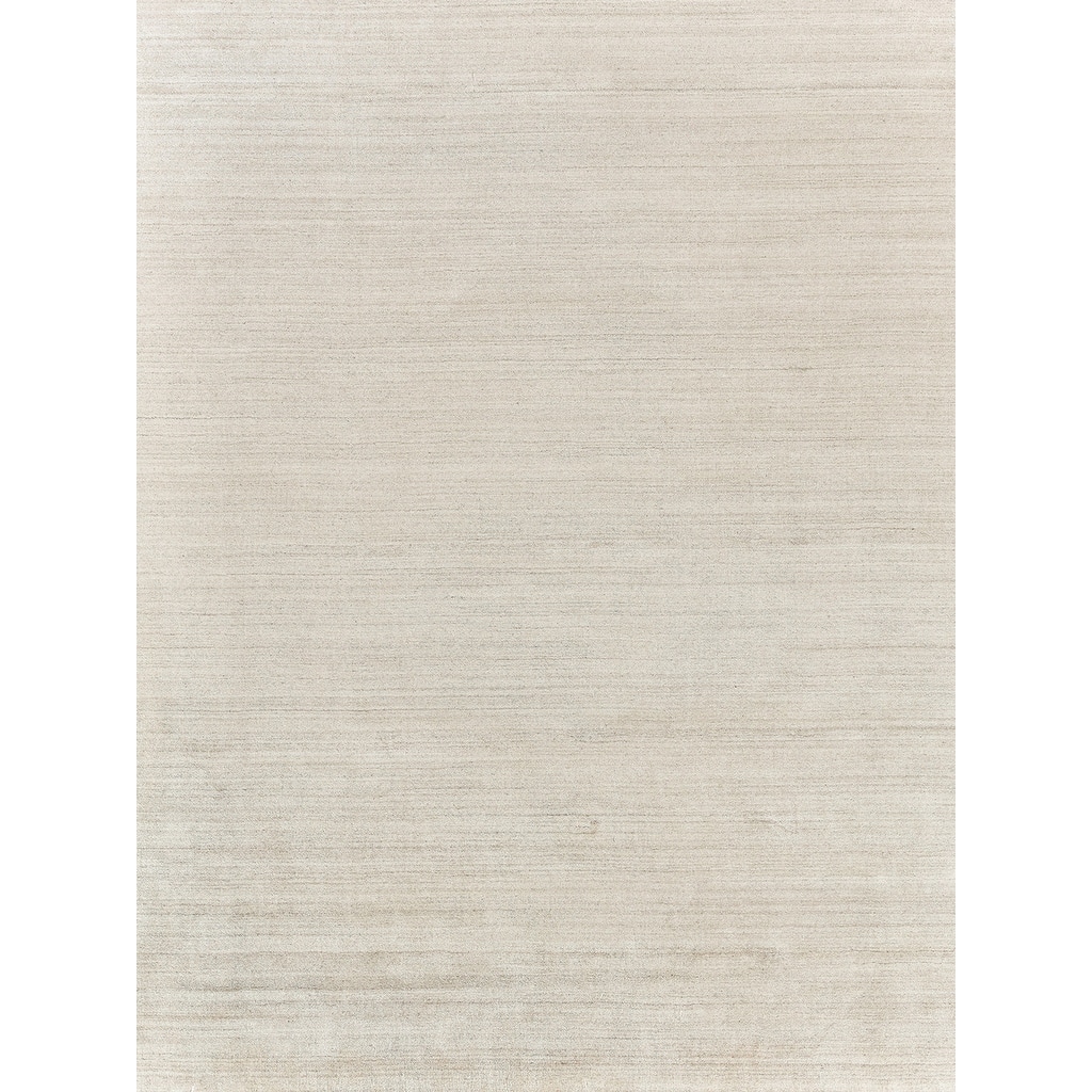 EXQUISITE RUGS Sanctuary Hand-loomed Bamboo Silk/Wool Beige Area Rug.