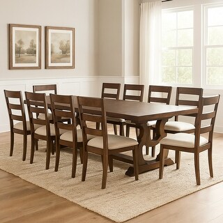 Sev 84-104 Inch Dining Table, Removable Extension Leaf, Antique Java ...