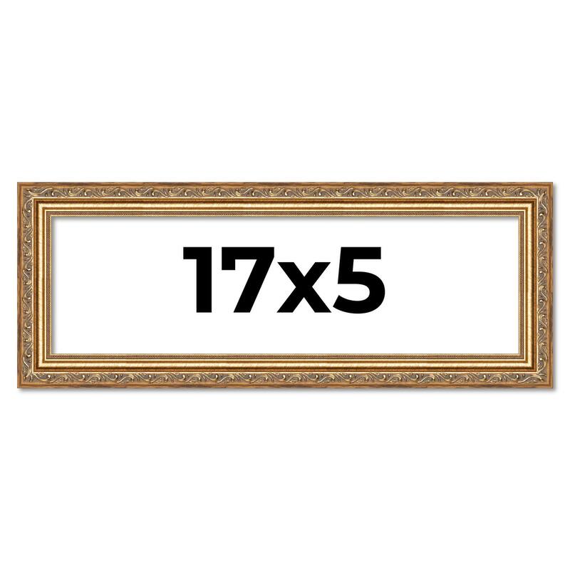 17x5 Frame Red Solid Wood Picture Frame Width 1.75 Inches | Interior Frame Depth 1 13/16 Inches
