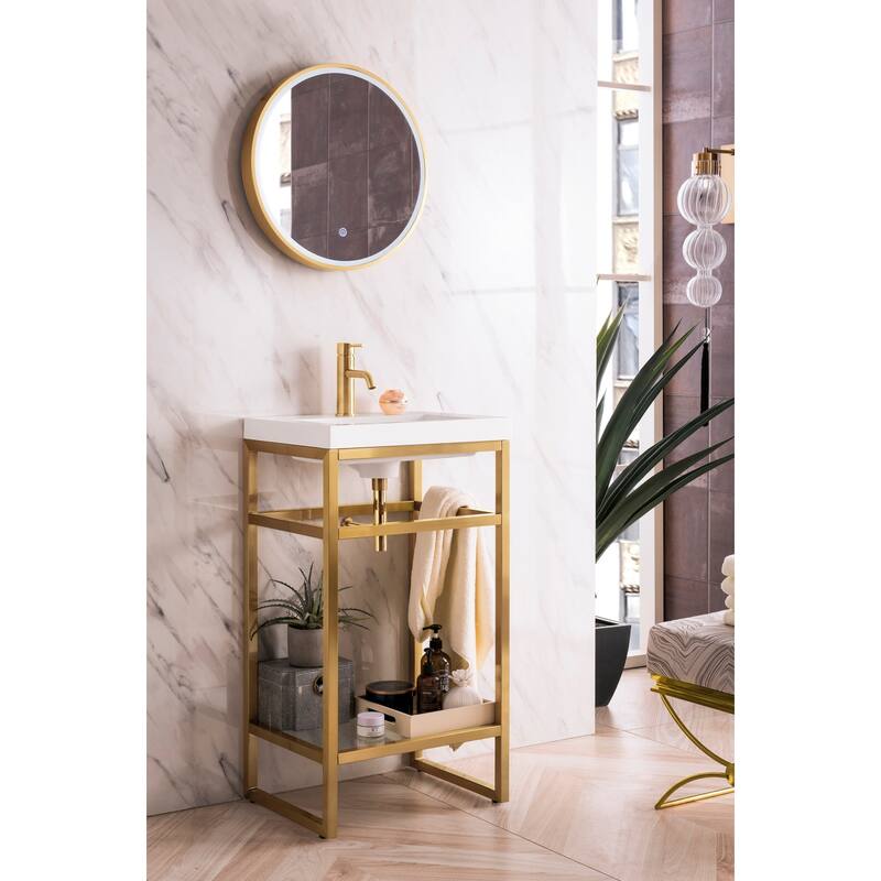 James Martin Vanities C105V20WG Boston 19-5/8" Rectangular Stainless