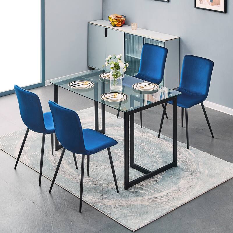 Homy Casa 55'' W Rectangular Transparency Dining Table