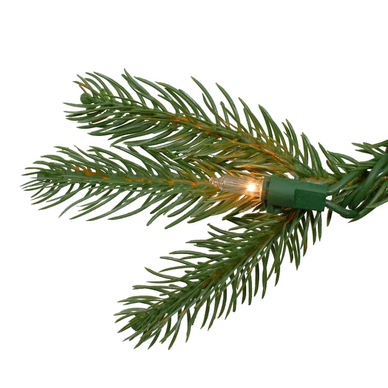 9'x12" Mixed Winter Berry Pine Artificial Christmas Garl Clear Lights