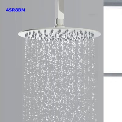 Topcraft 8" High Pressure Stainless Steel Round Rain Showerhead - 8*8