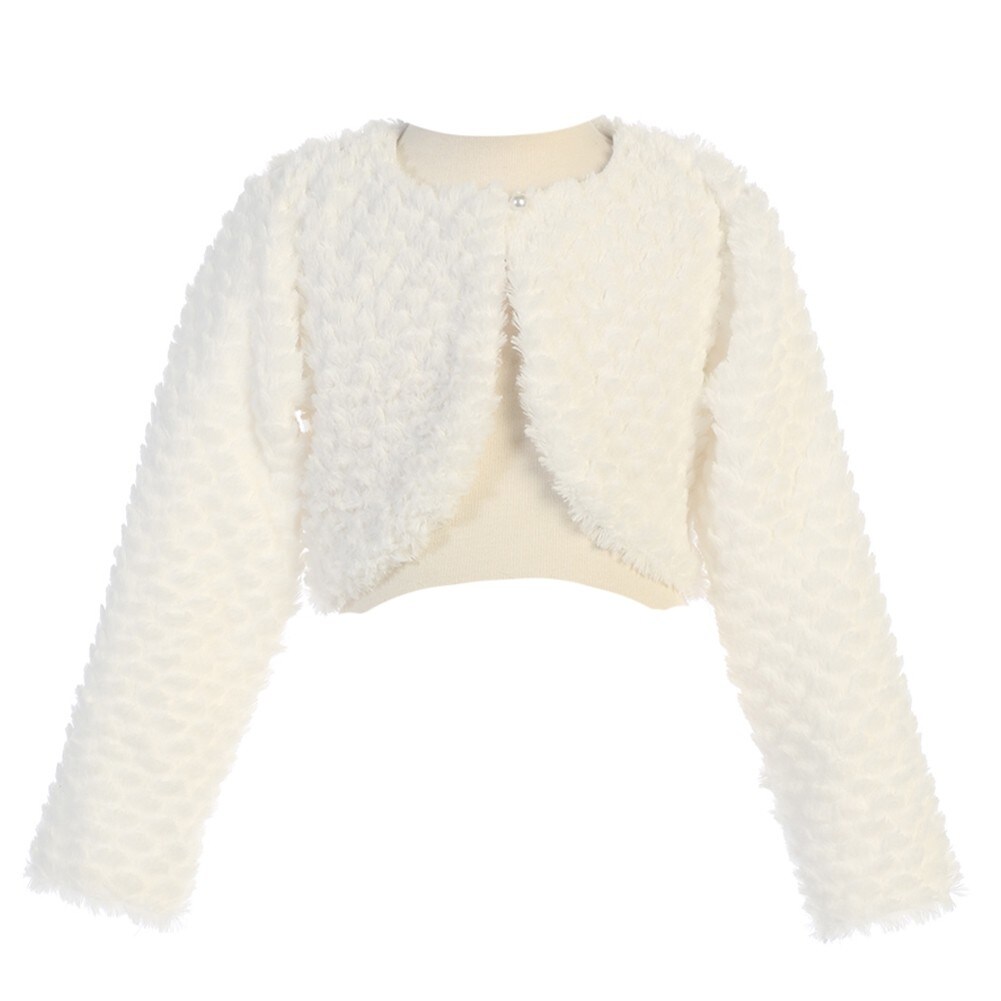 baby faux fur bolero