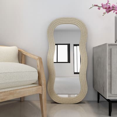 Vera Gold Wood Wall Mirror - 22" x 1.25" x 47"