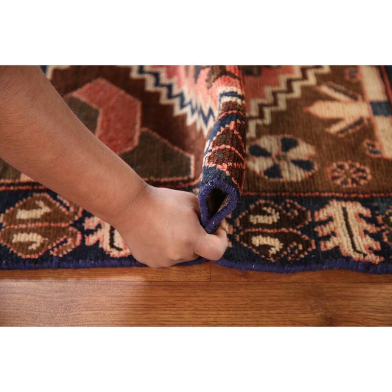 Tribal Bakhtiari Persian Vintage Area Rug Handmade Wool Carpet - 3'3"x 4'8"