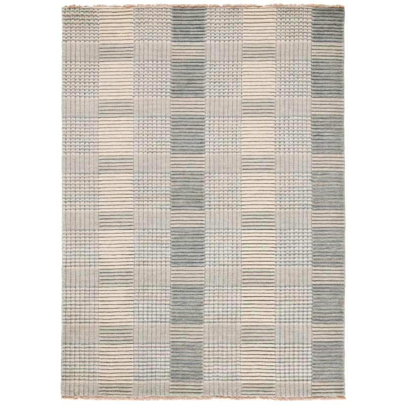 SAFAVIEH Couture Hand-knotted Tibetan Raakkeli Modern Wool Rug with - 4' x 6' - Grey