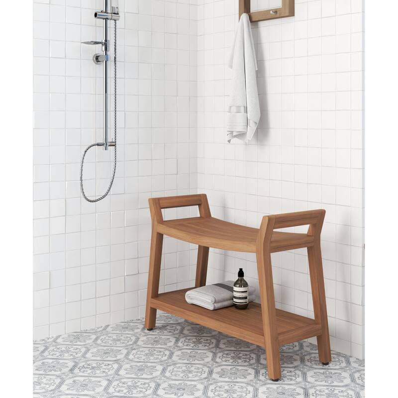 Patented Asia Ascend Teak Shower Bench
