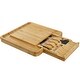 preview thumbnail 2 of 7, MegaChef Bamboo Charcuterie Cheese Board w/ Cheese Utensils and Accessories Set