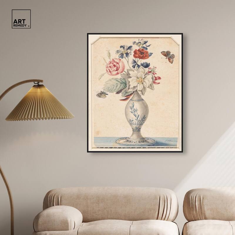 Vase with Flowers II 1850 Canvas by Art Remedy