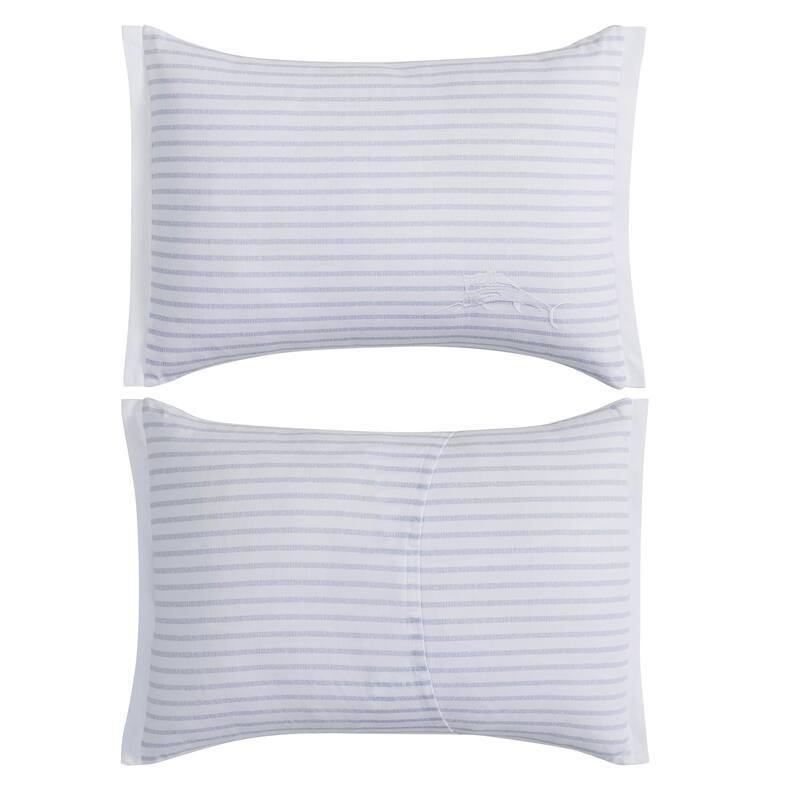 Tommy Bahama Orchid Bay Stripe Blue Throw Pillow