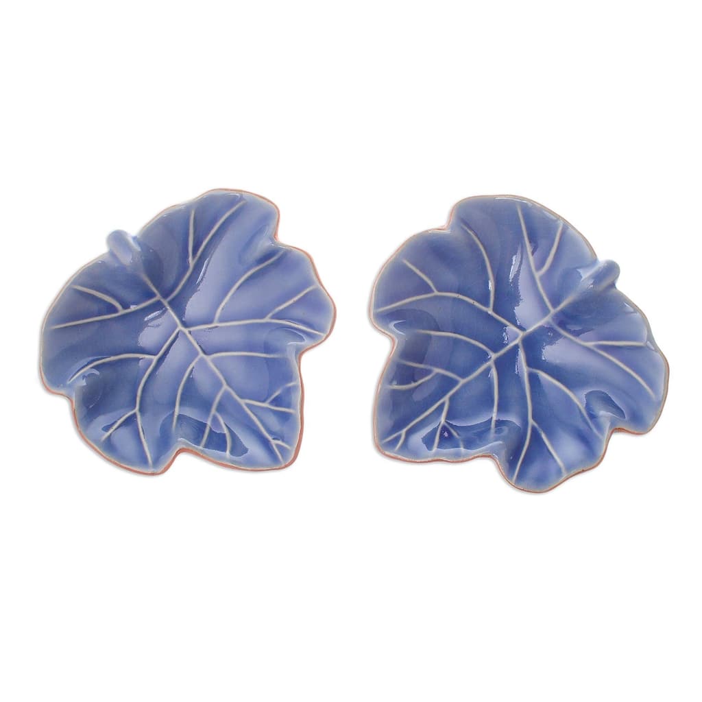 Novica Handmade Ivy Gourd Ceramic Bowls (Pair)
