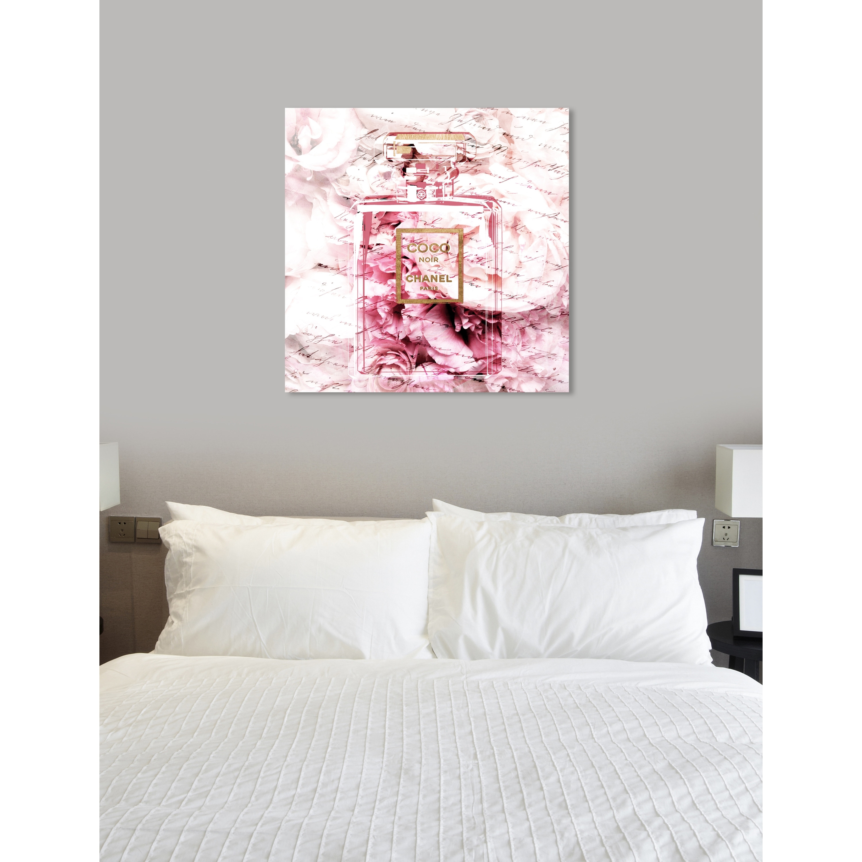 Pink/Gray Chanel Bedding