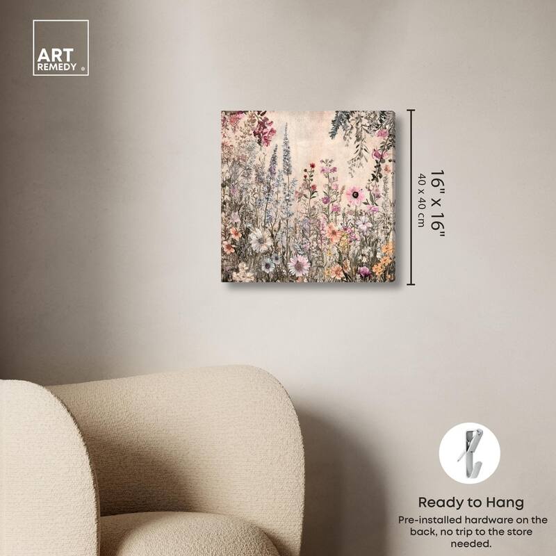 Chiffon Cosmos Canvas by Art Remedy, Gallery Wrapped