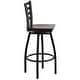 preview thumbnail 5 of 9, Ladder Back Swivel Metal Barstool - 16.5"W x 20.5"D x 44.5"H - 16.5"W x 20.5"D x 44.5"H