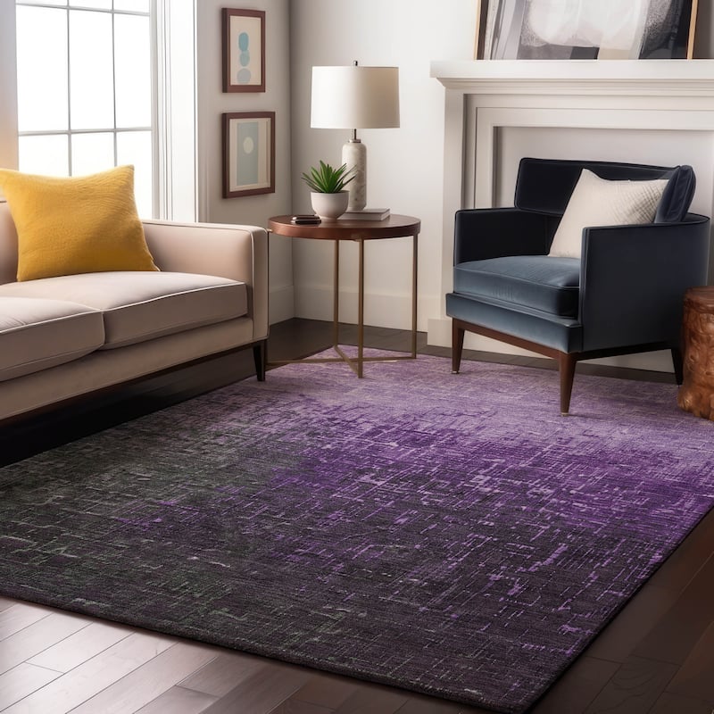 Premium Washable Super Soft Casual Ombre Mayfield Rug - Purple - 3' x 5'