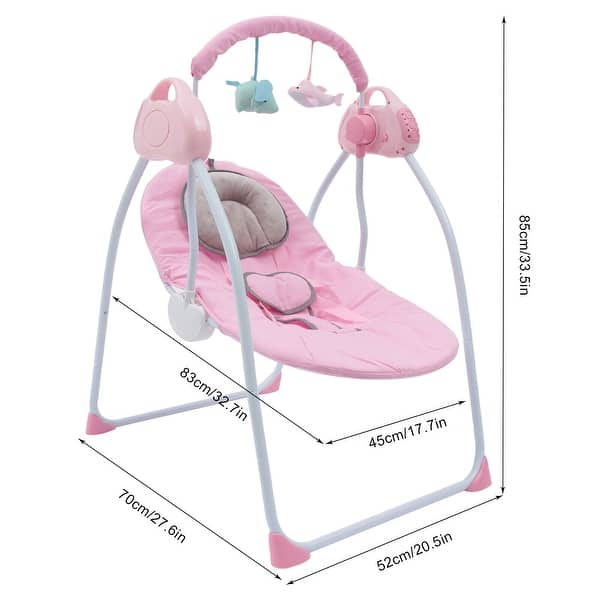 Lofn Rocking Infant Cradle Chair with Mattress Baby Bouncer Swing Seat