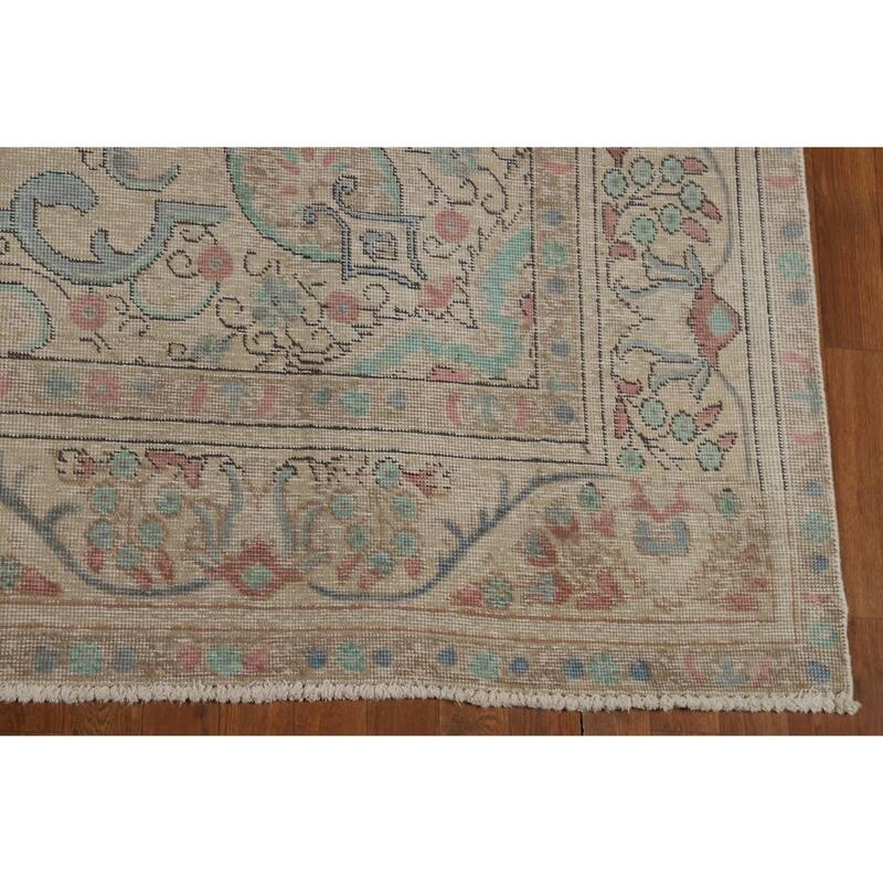 Medallion Tabriz Persian Area Rug Oriental Handmade Wool Carpet - 8'0"x 11'1"