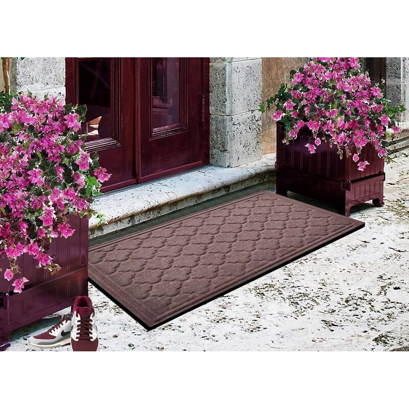 A1HC New All Weather Superior Dirt and Moisture Absorbing Polypropylene Door Mat with Non-Slip Backing for Inside Outside Use