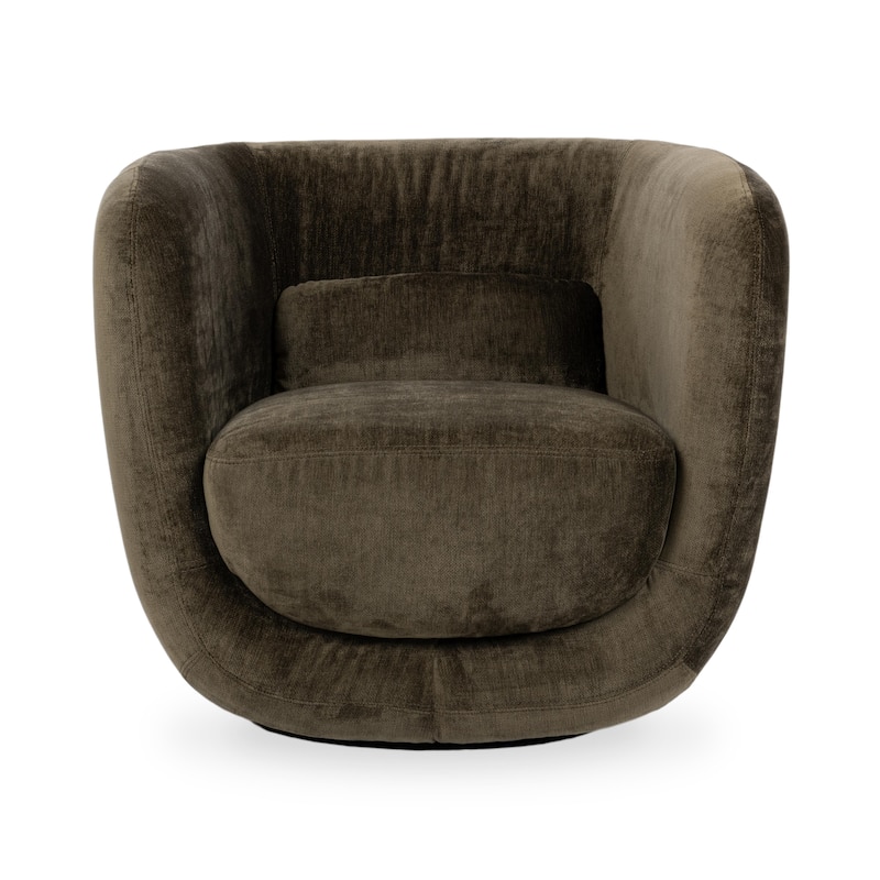 Classic Home Nico Upholstered Fabric Swivel Accent Chair