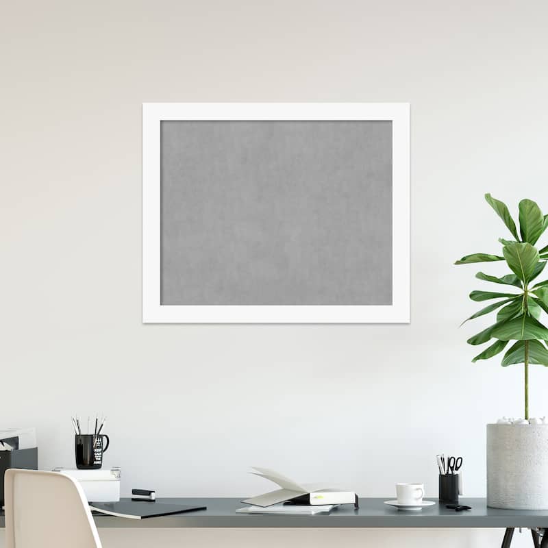 Amanti Art Basic White Framed Magnetic Board