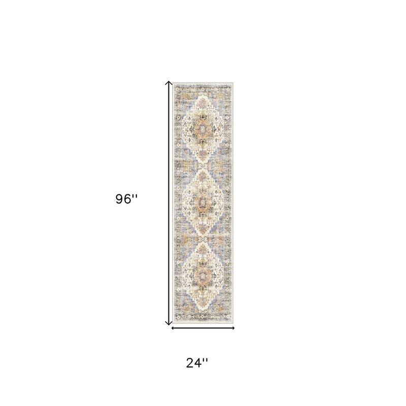 HomeRoots Medallion Traditional Rectangle Area Rug