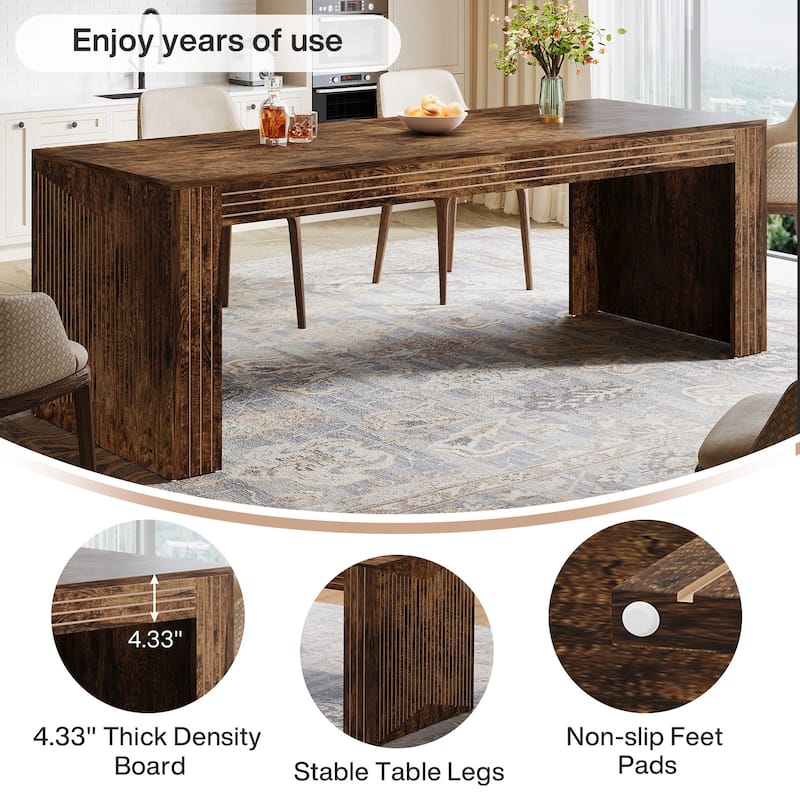 78.7-Inch Long Dining Table for 6-8 People - 78.74"D x 27.56"W x 29.53"H