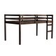 preview thumbnail 43 of 45, Wooden Low Height Twin Size Loft Bed with Ladder,Strengthened Slats