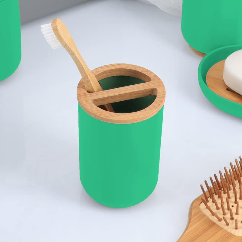 Padang Bathroom Accessories Set Bamboo